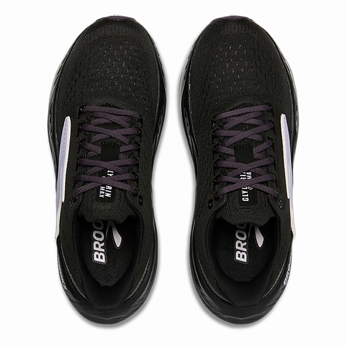 Fur Ankle Boots Uk Women's Brooks Glycerin Max - Black/Orchid Ice/Grey