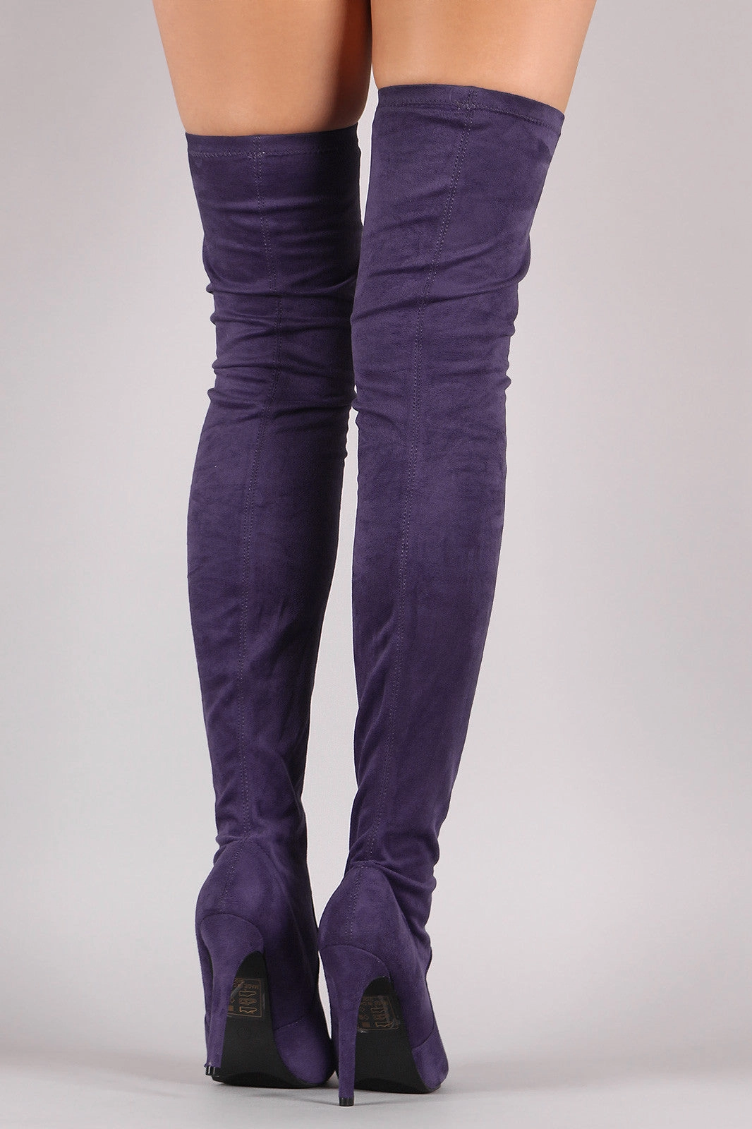 Pointy Toe Stiletto Suede Over-The-Knee Boots Vuliann Knee High Boot