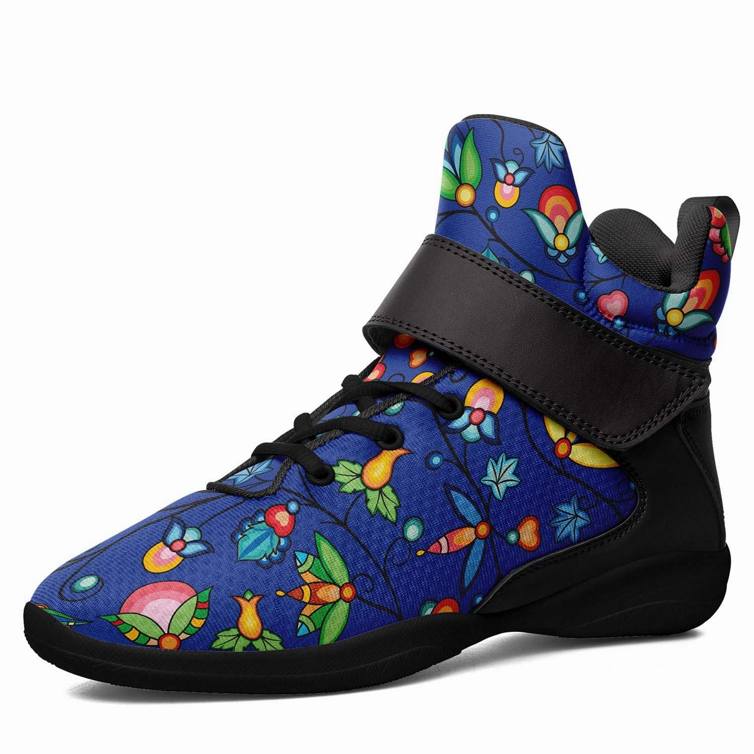 Prairie Plains Spirit Nightfall Ipottaa Basketball / Sport High Top Shoes - Black Sole Purple And White Basketball Shoes