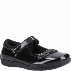 Black Christina Patent Senior School Shoes Mary Jane Shoes In Store Near Me