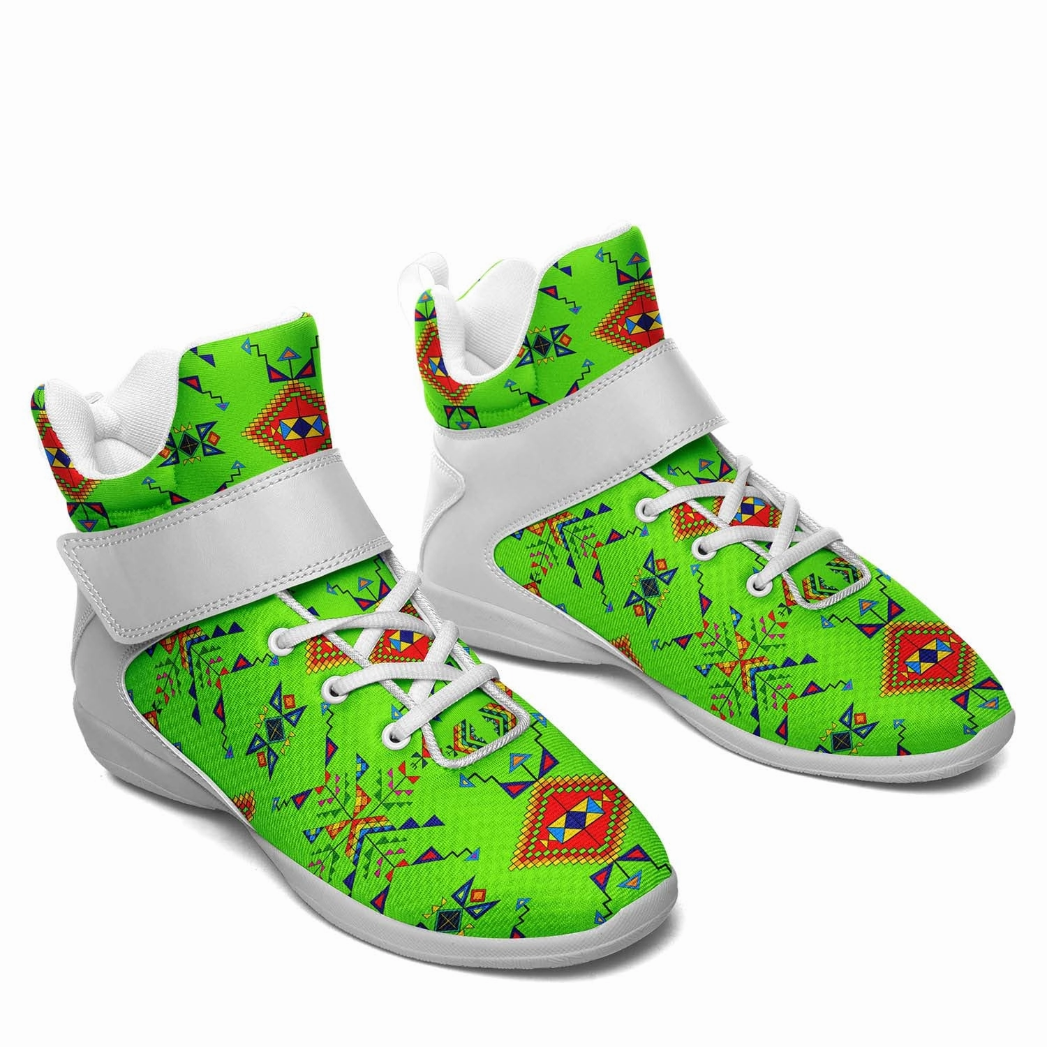 Buffalo Jump Neon Green Ipottaa Basketball / Sport High Top Shoes - White Sole Basketball Shoes Brandon Jennings