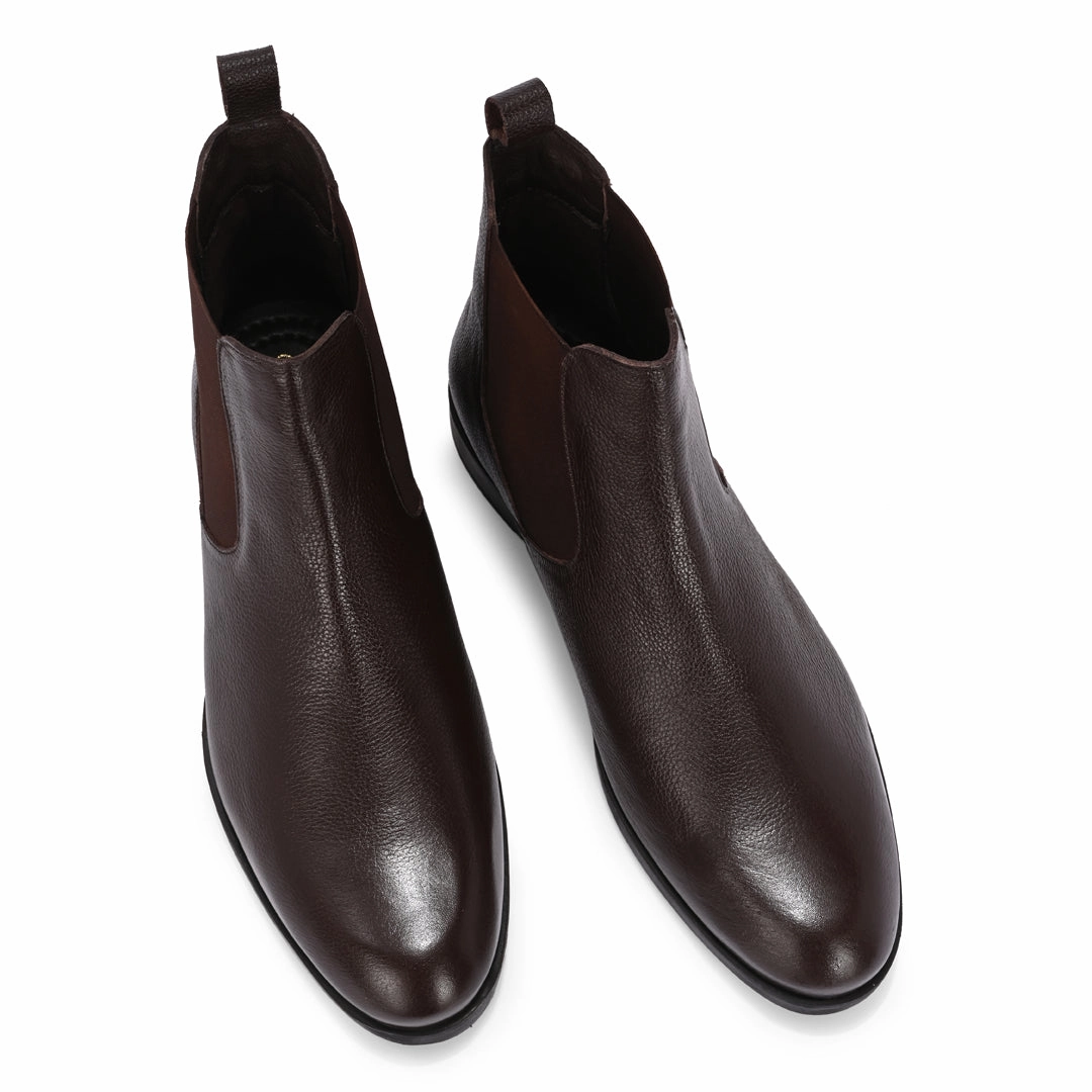 Chelsea Hunter Boots Premium Brown Leather Chelsea Boots for Men