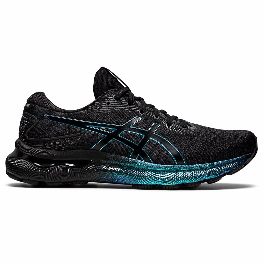 Asics Triathlon Shoes Men's Asics Gel-Nimbus 24 Platinum, Black/Black, 11.5 D Medium
