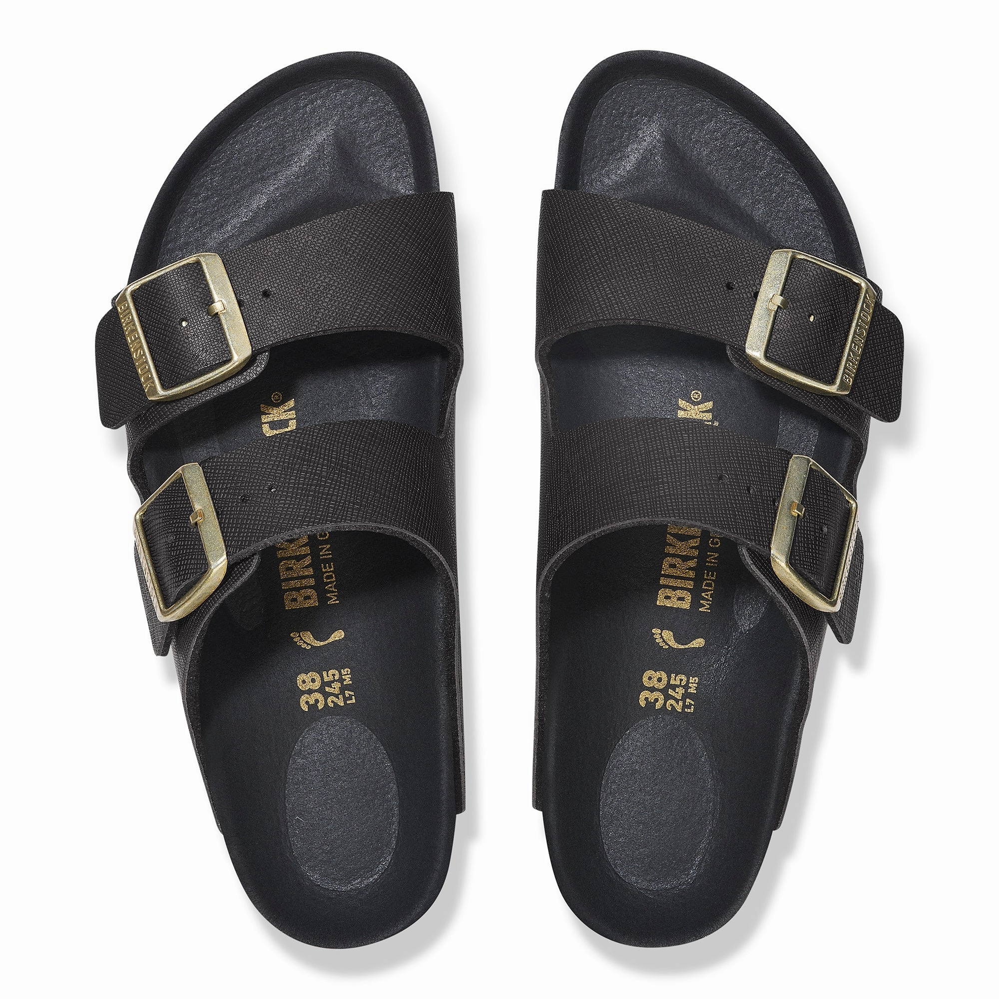Birkenstock Arizona Hex saffiano black Birko-Flor Store Sacramento Ca