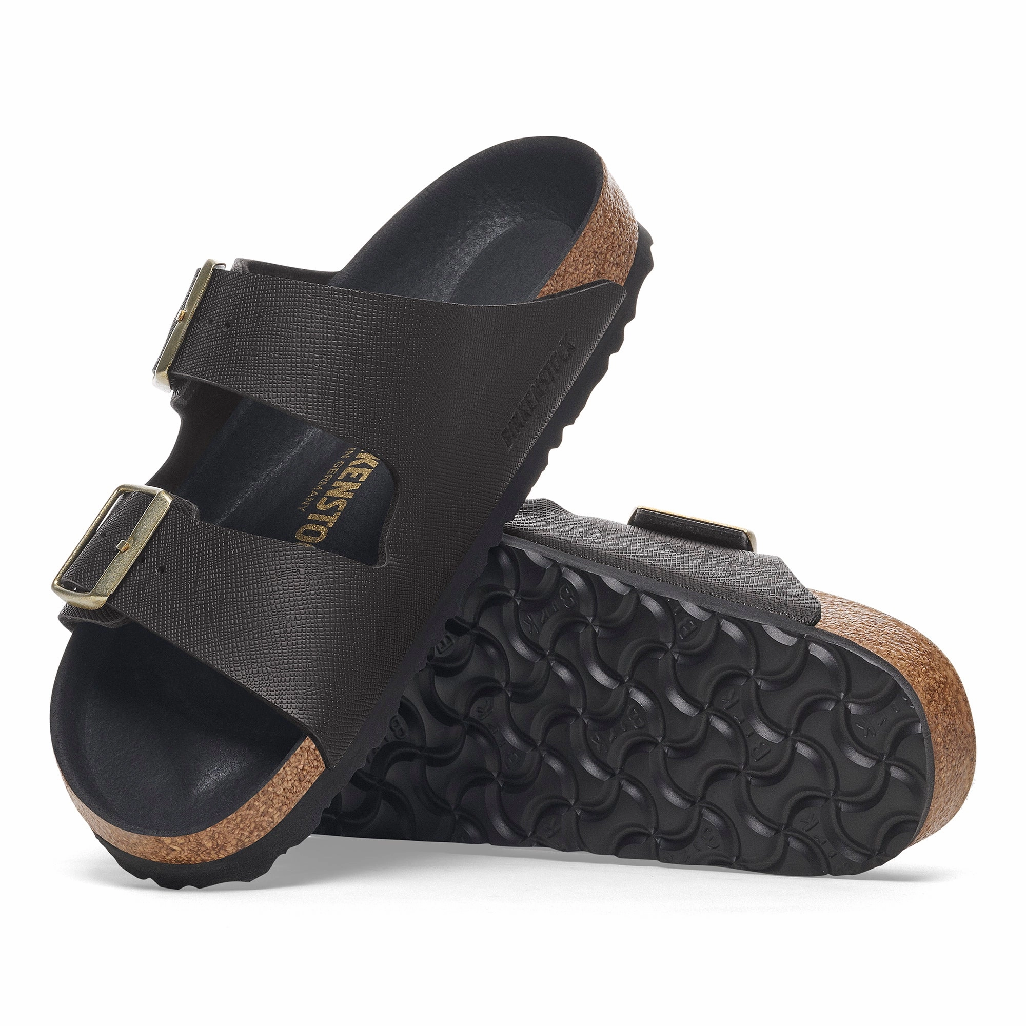 Clogs Price Birkenstock Arizona Hex saffiano black Birko-Flor