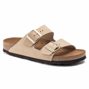 Inexpensive Sandals Birkenstock Arizona Soft Footbed sandcastle nubuck