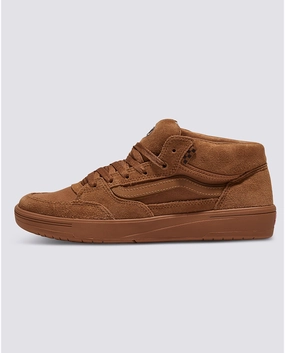 Super Skate Shoes Vans Zahba Mid Brown/Gum Shoes