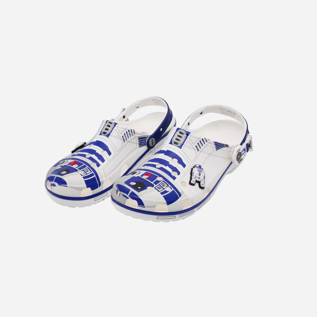 Leather Heel Clogs preschool crocs x starwars r2d2 classic clog (white/blue)