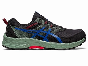 Men's Asics Gel-Venture 9, Black/Tuna Blue, 12.5 D Medium Asics Gel Venture Trail Running Shoe