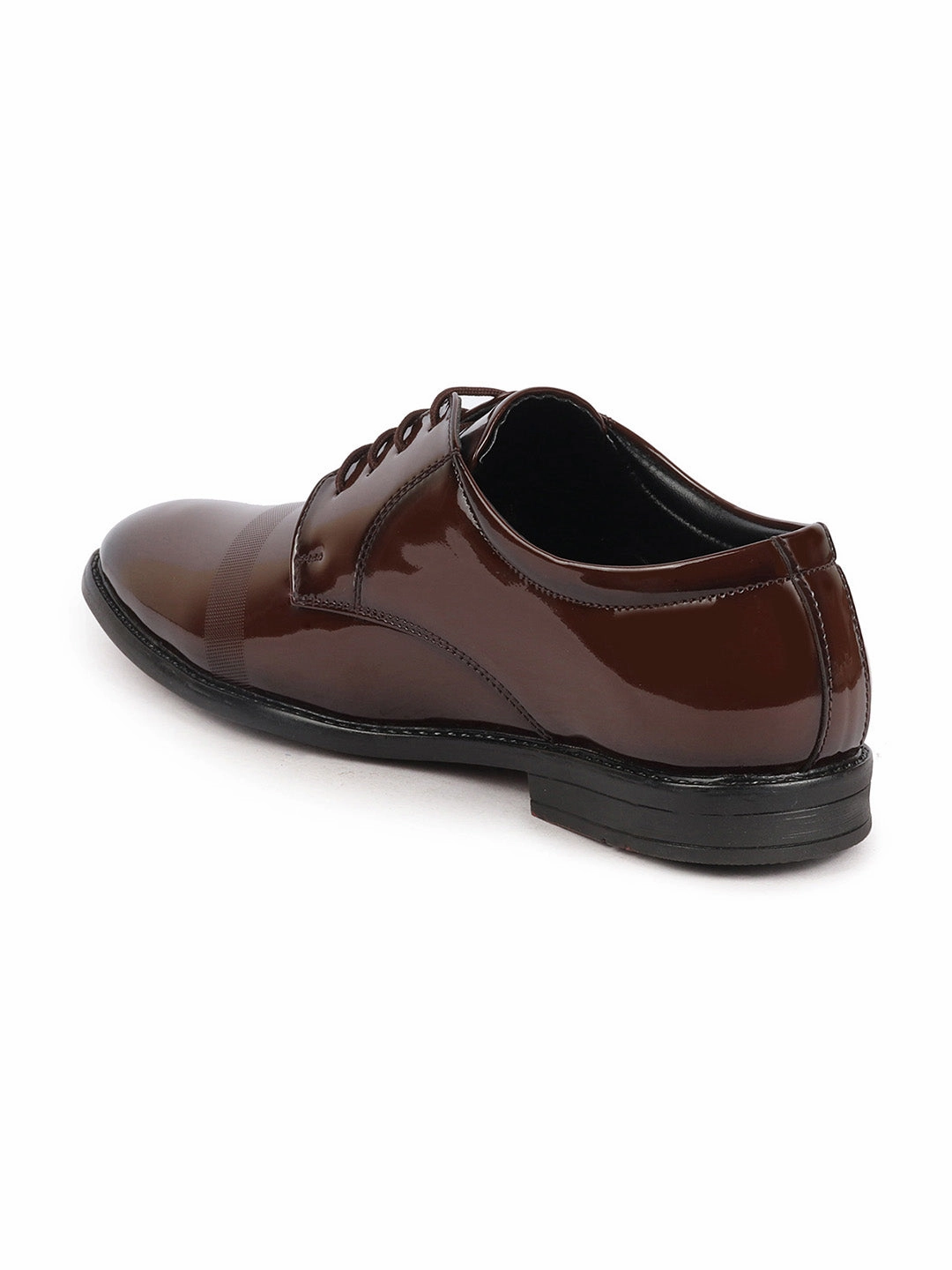 Best Steel Toe Work Boots For Construction Men Tan Patent Leather Party Formal Textured Strip Lace Up Shoes