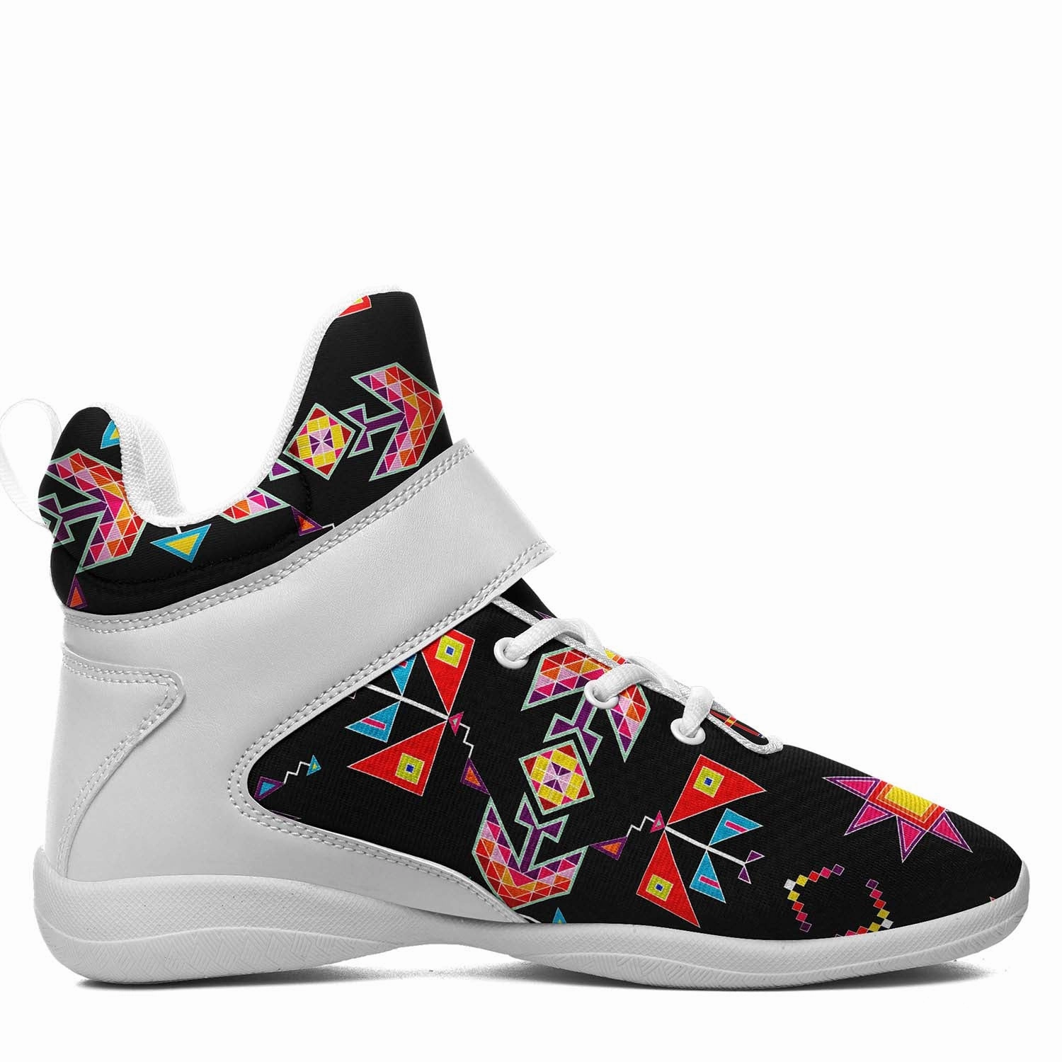 Scattered Generations Black Ipottaa Basketball / Sport High Top Shoes - White Sole Average Weight Of Basketball Shoes
