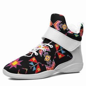 Scattered Generations Black Ipottaa Basketball / Sport High Top Shoes - White Sole Impact Protection Basketball Shoes