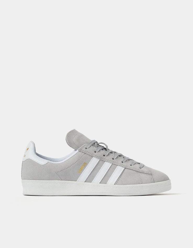 Bandana Skate adidas Campus ADV Skate Shoes - Grey/Cloud White/Gold Metallic