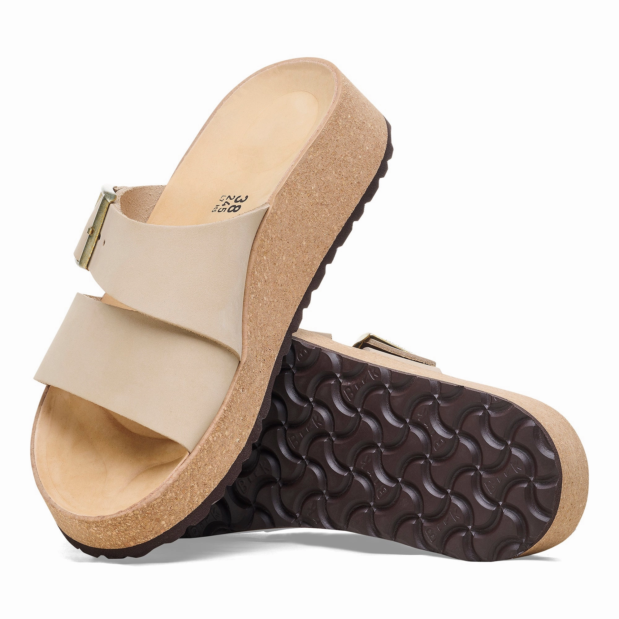 Boston Fit Papillio Almina sandcastle nubuck by Birkenstock