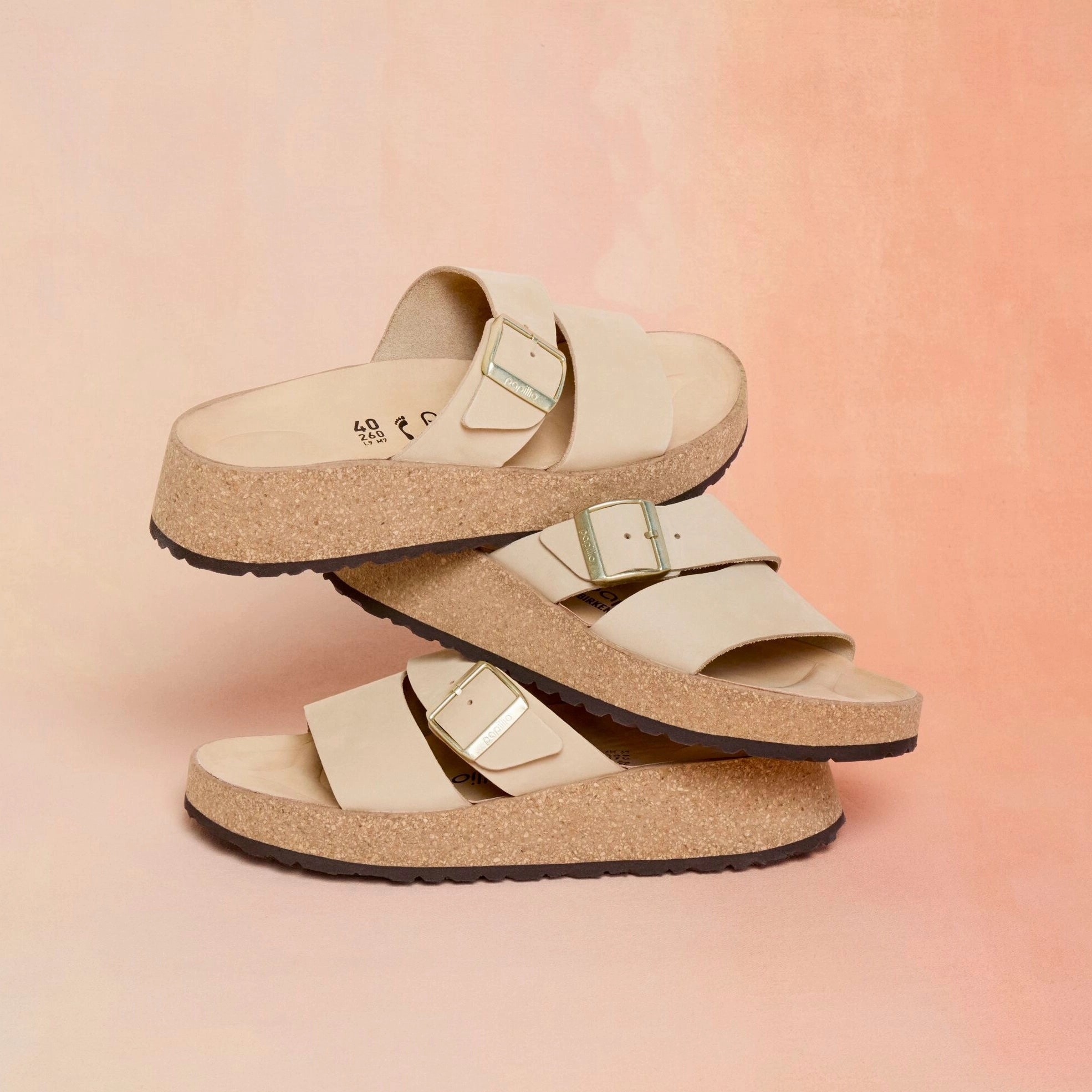 Papillio Almina sandcastle nubuck by Birkenstock Flat Feet