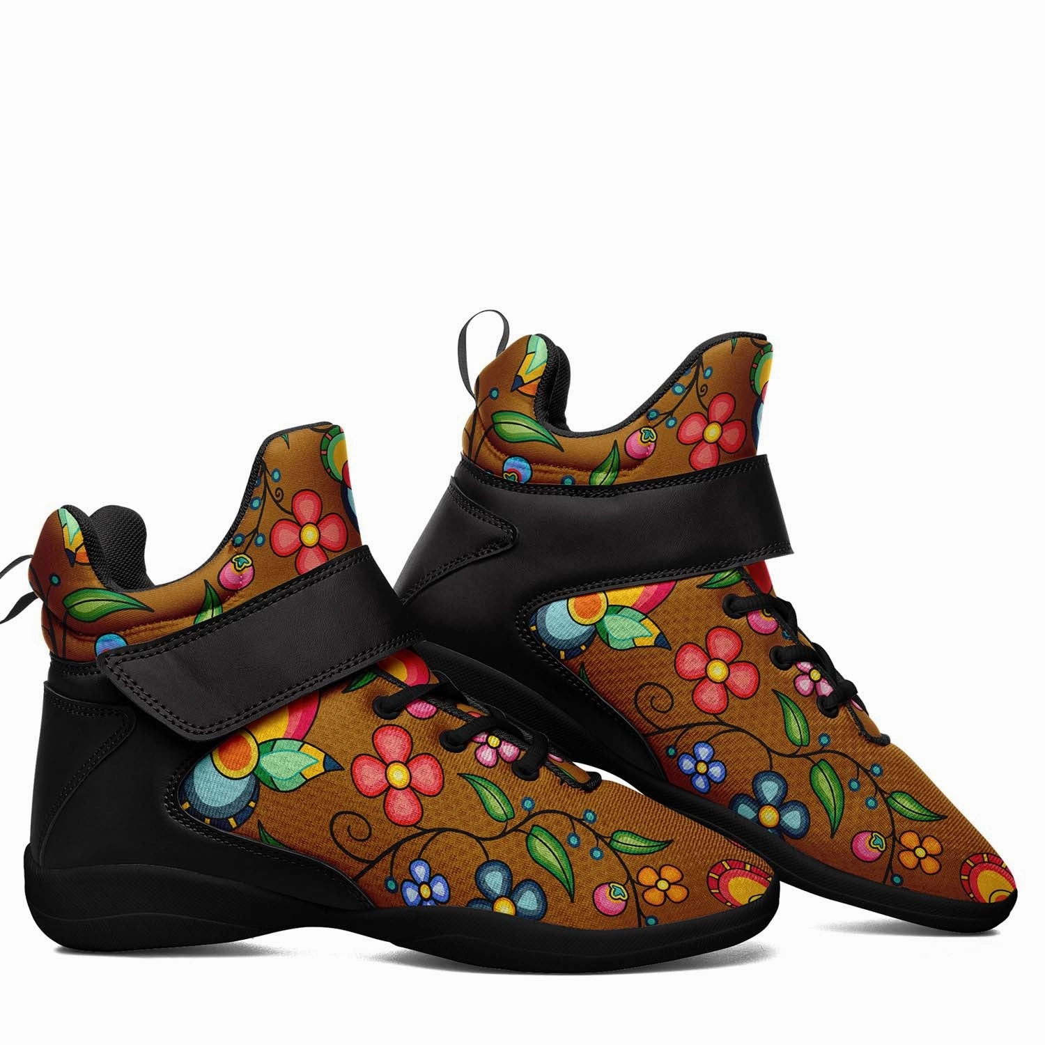 All Kinds Of Basketball Shoes Floral Bounty Fall Leaves Ipottaa Basketball / Sport High Top Shoes - Black Sole