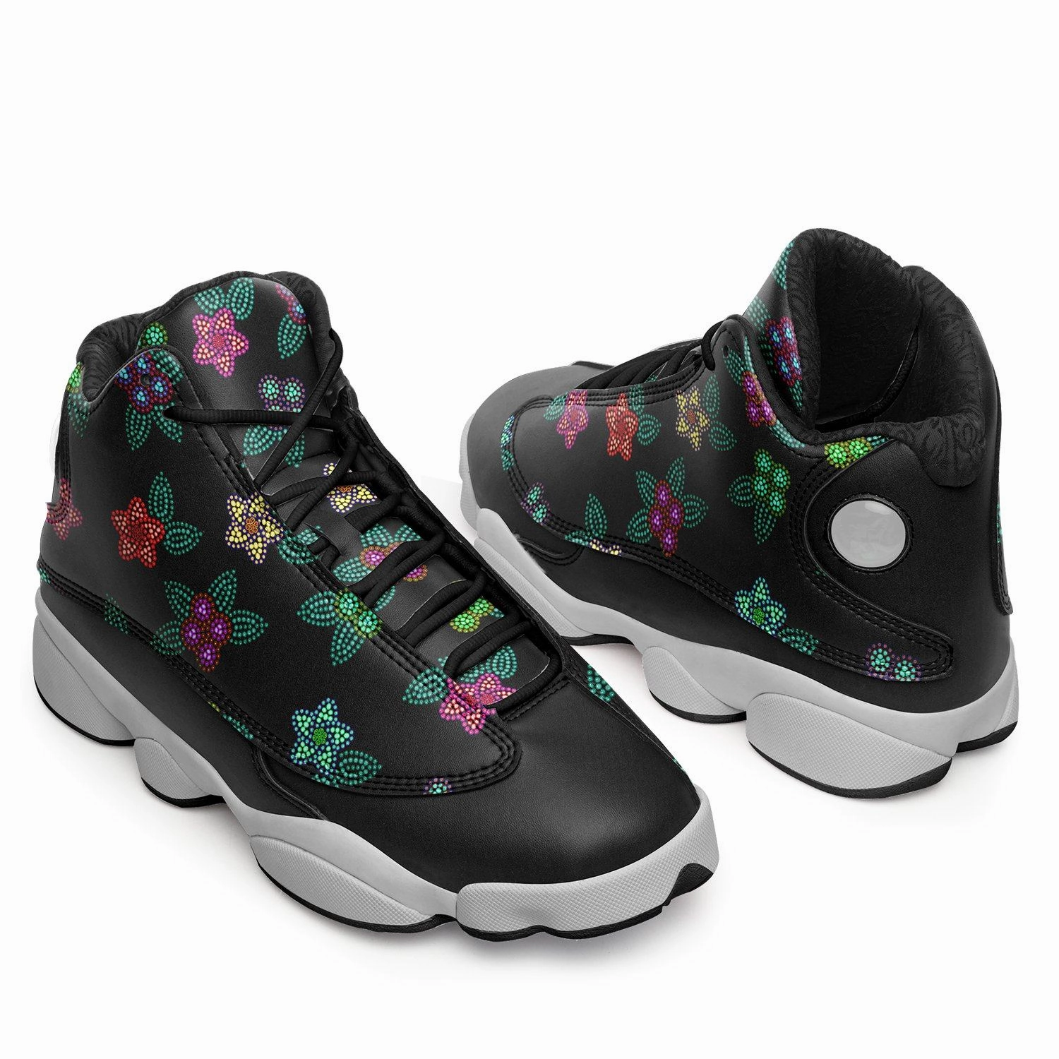 Berry Flowers Black Isstsokini Basketball Shoes That Make U Jump Higher