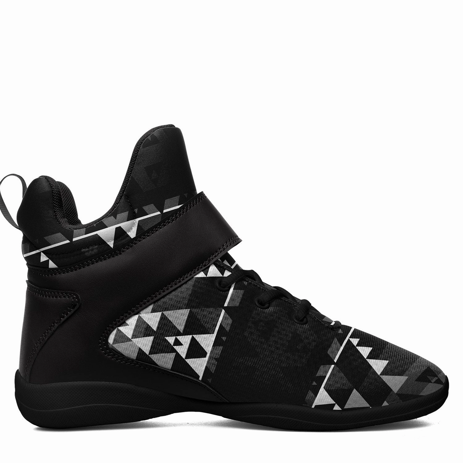 Writing on Stone Black and White Ipottaa Basketball / Sport High Top Shoes - Black Sole 1992 Basketball Shoes