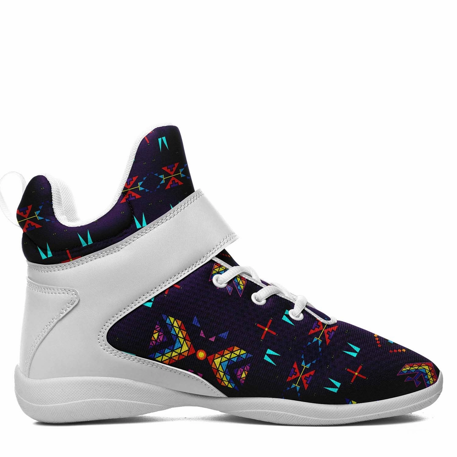 Rainy Chief Rainbow Dark Purple Ipottaa Basketball / Sport High Top Shoes - White Sole Vituofly Basketball Shoes