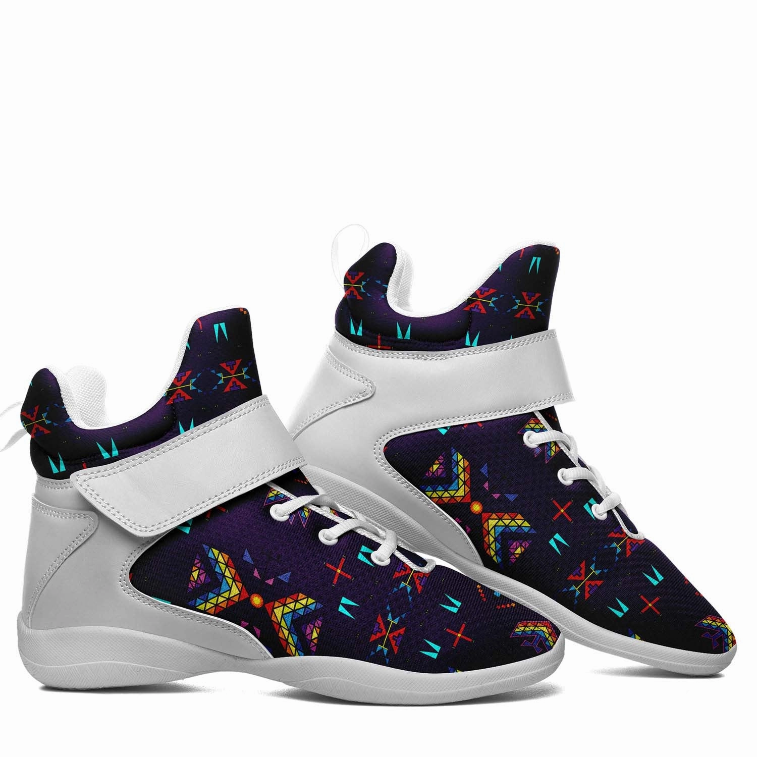 Rainy Chief Rainbow Dark Purple Ipottaa Basketball / Sport High Top Shoes - White Sole Puma Basketball Shoes