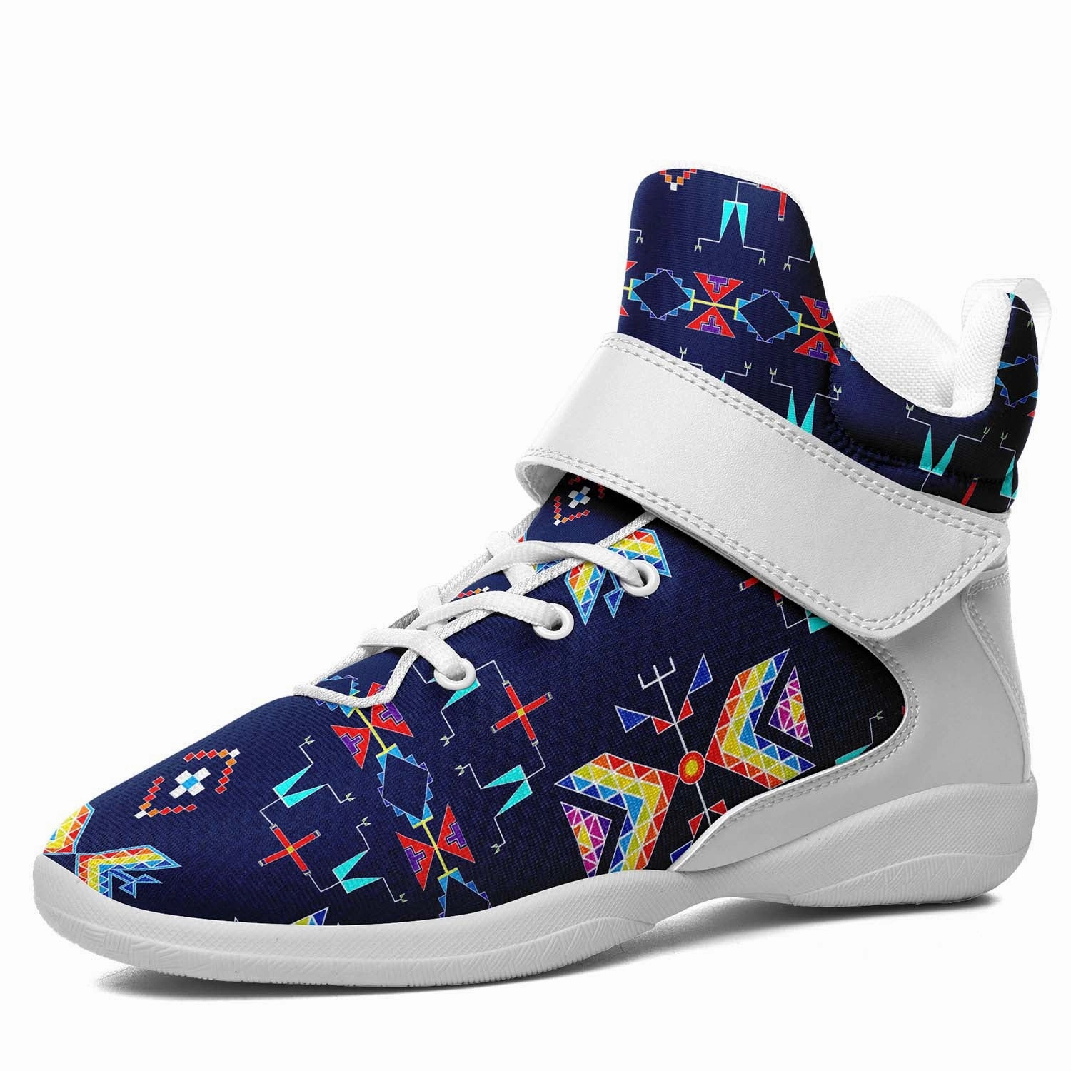Basketball Shoes For Preschool Rainy Chief Rainbow Night Lake Ipottaa Basketball / Sport High Top Shoes - White Sole