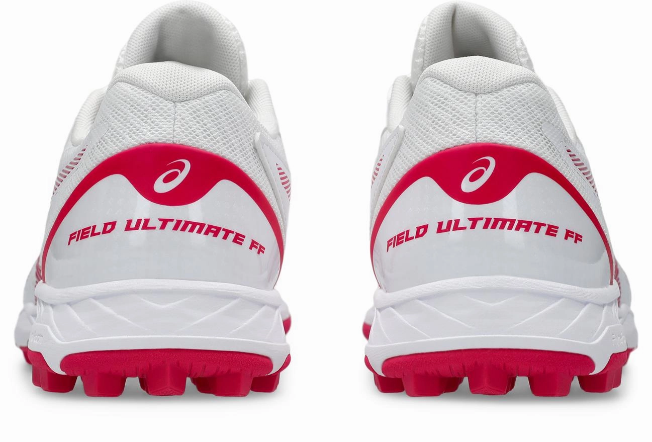Asics Womens Field Ultimate FF Turf and Hockey Shoe - White/Bright Rose Asics Colorful Running Shoes