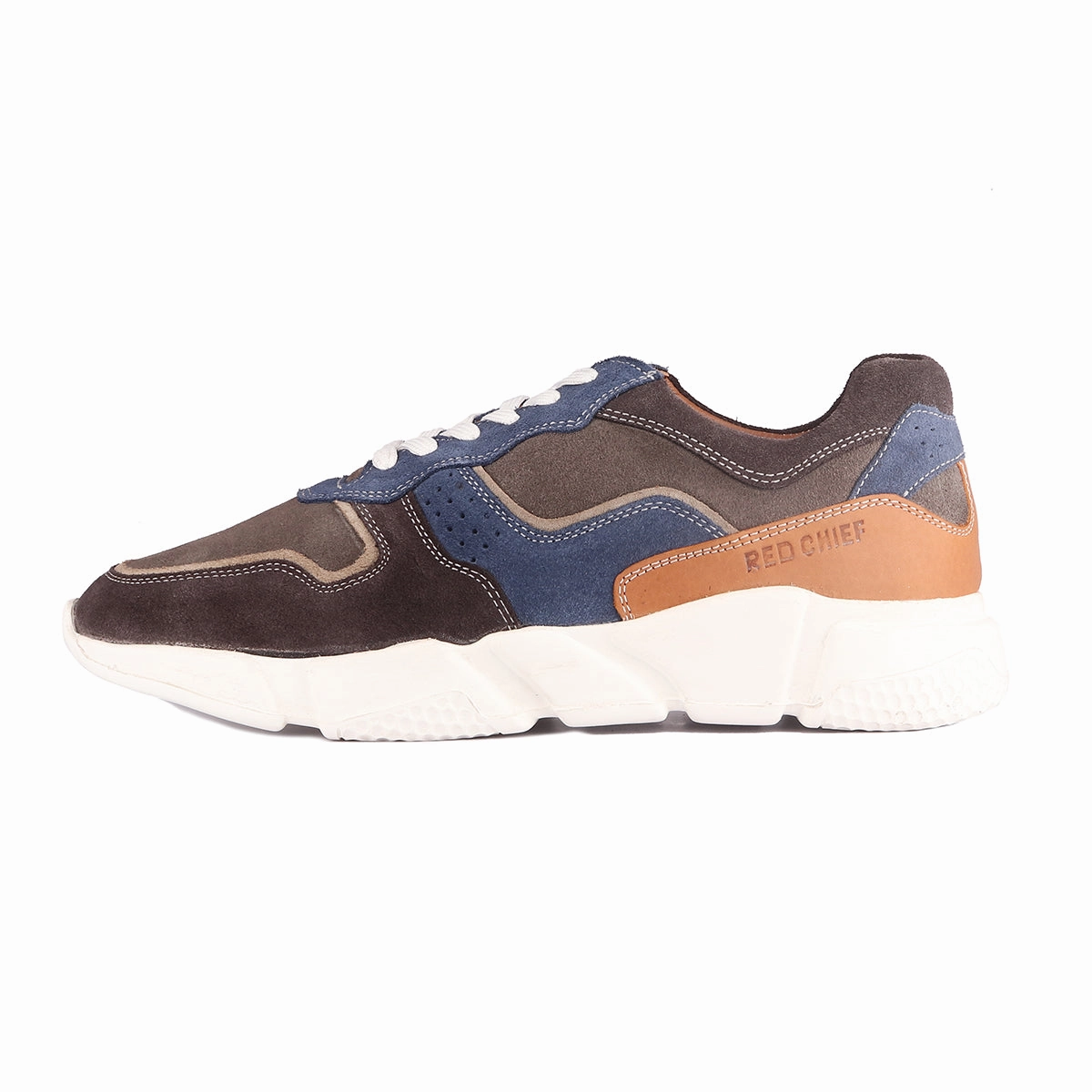 Matte Ankle Boots Red Chief Gray/Blue Casual Shoes for Men RC3751 1187