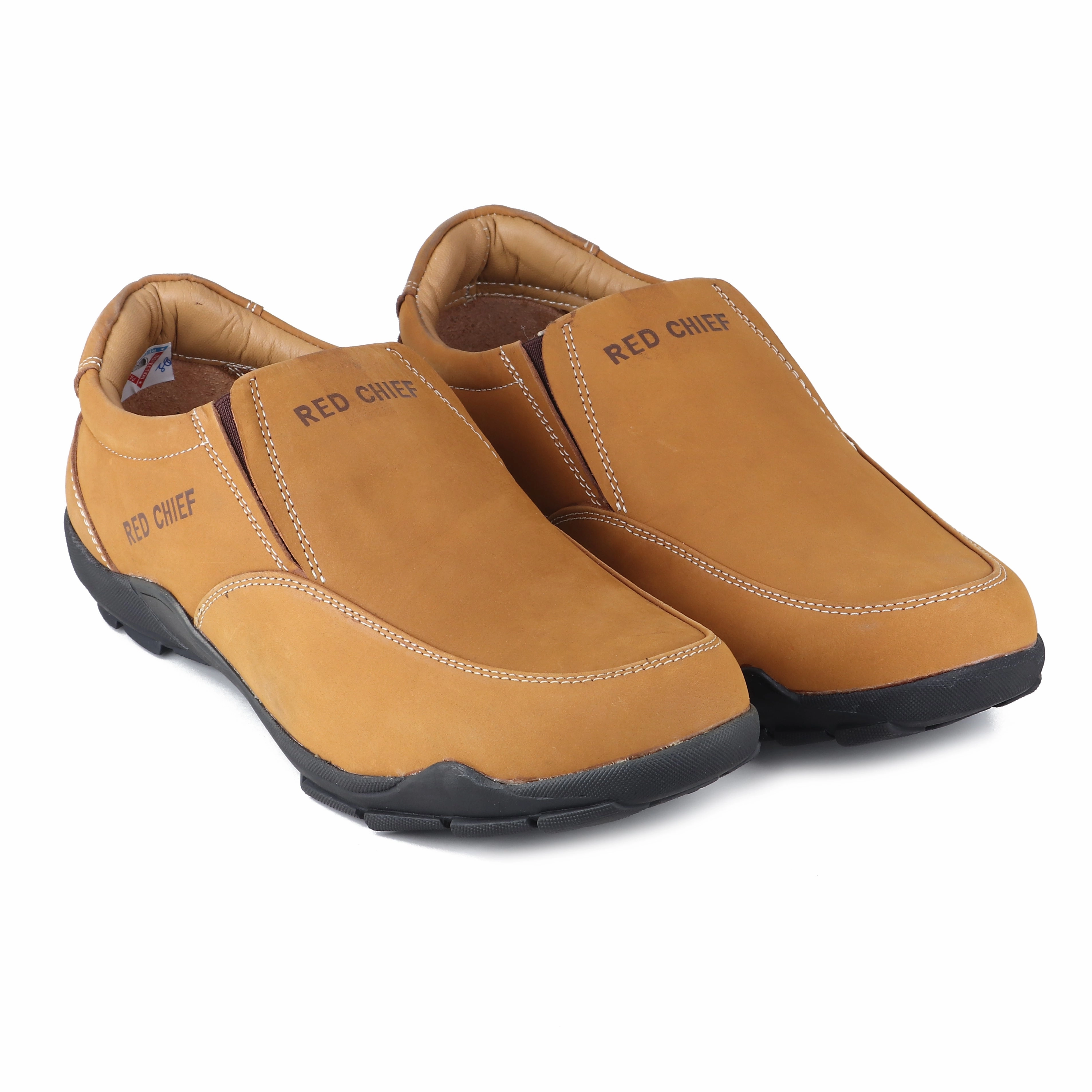 Sock Ankle Boots Style Heeled Red Chief Rust Casual Shoes for Men RC3432 022