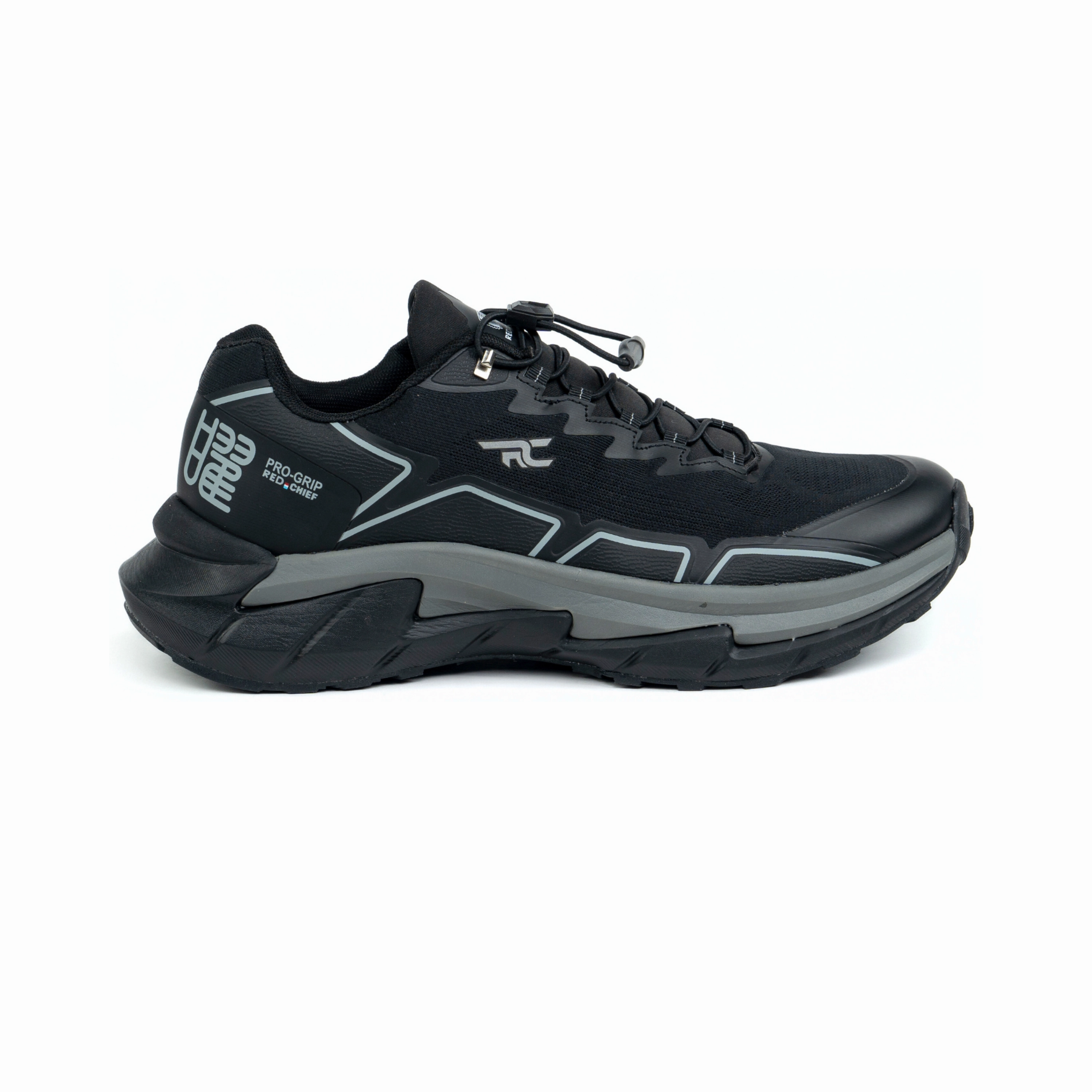 Sports Running Shoes Red Chief Sports Black-Gray Running Shoes For Men R1701 F020