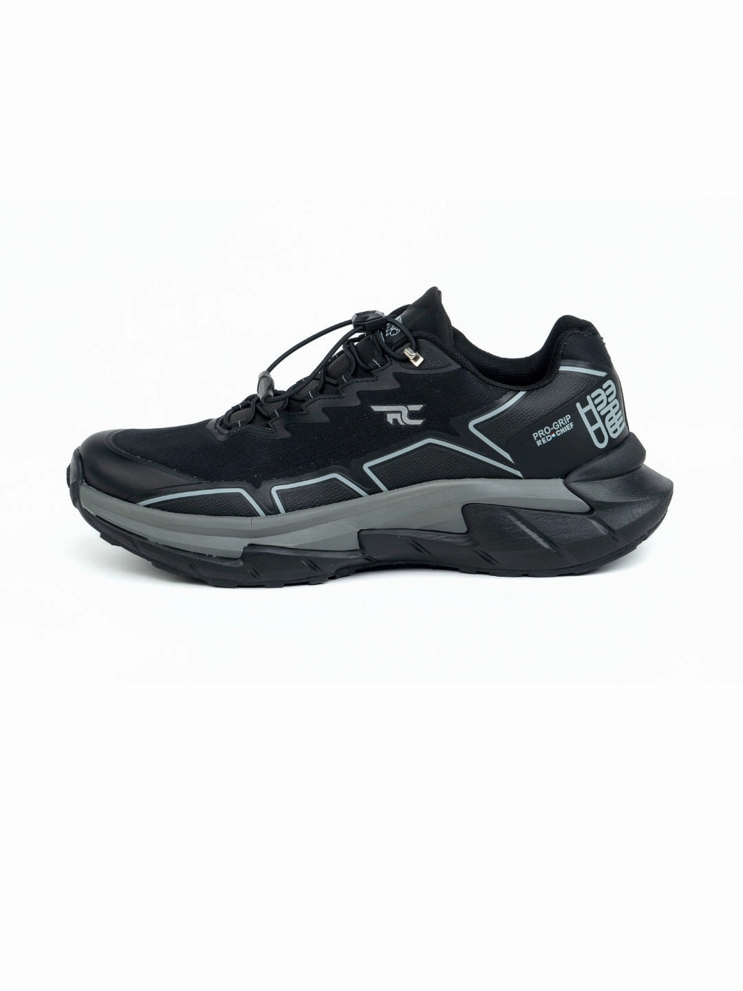 Stylish Running Shoes Red Chief Sports Black-Gray Running Shoes For Men R1701 F020