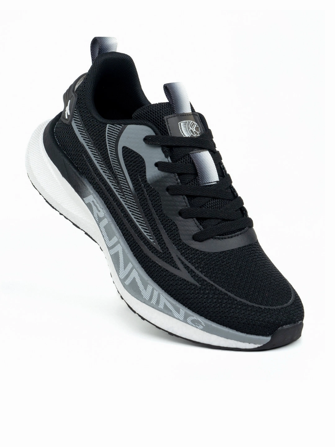 Running Shoes For Plantar Fasciitis Red Chief Sports Black-Gray Running Shoes For Men R1725 F019