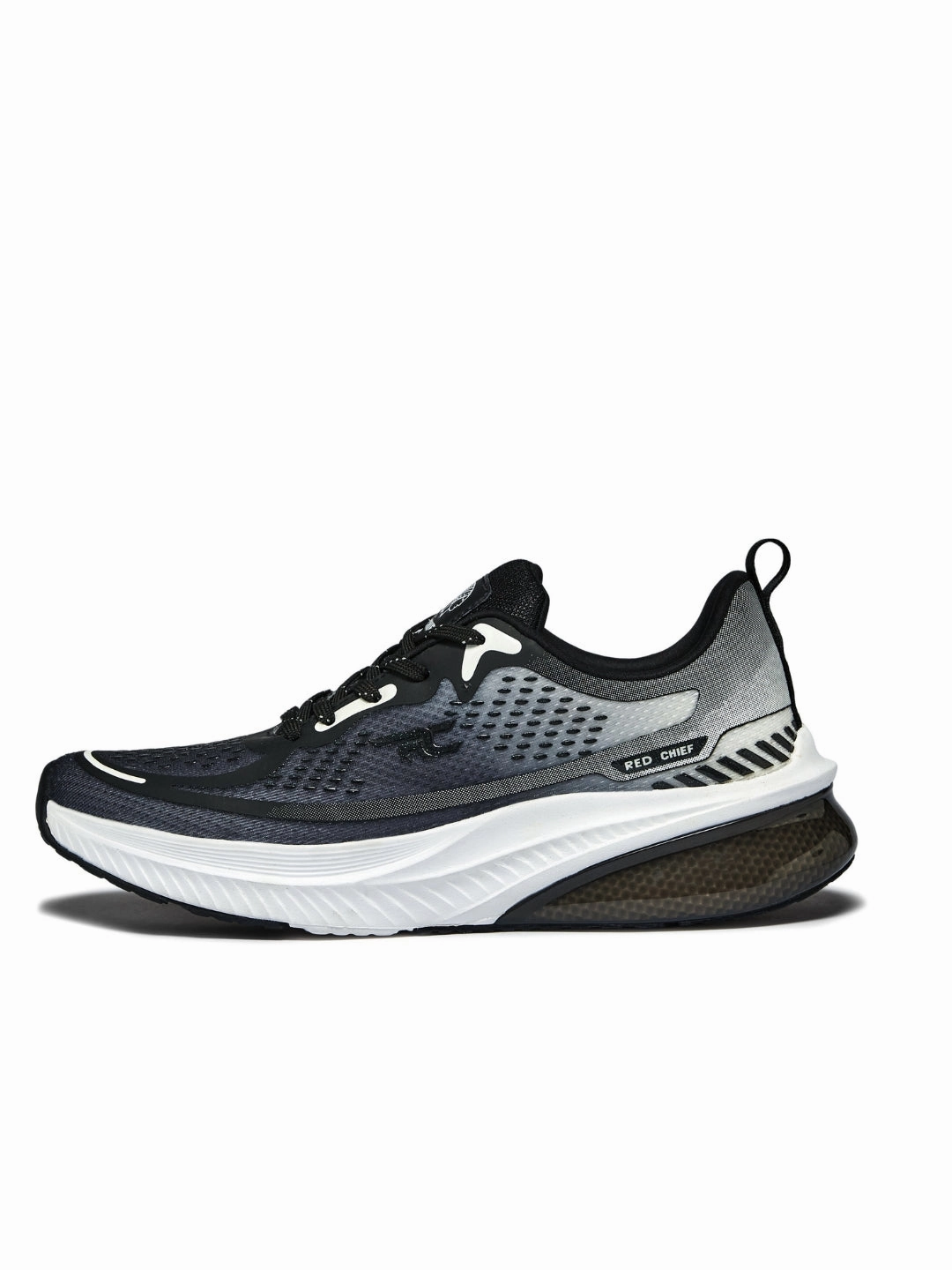 Red Chief Sports Black-White Running Shoes For Men R1704 F025 Best Running And Weight Lifting Shoes