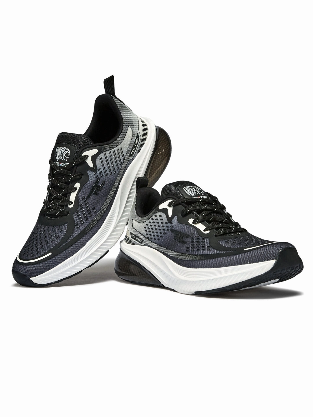 Red Chief Sports Black-White Running Shoes For Men R1704 F025 Recommended Running Shoes For Shin Splints