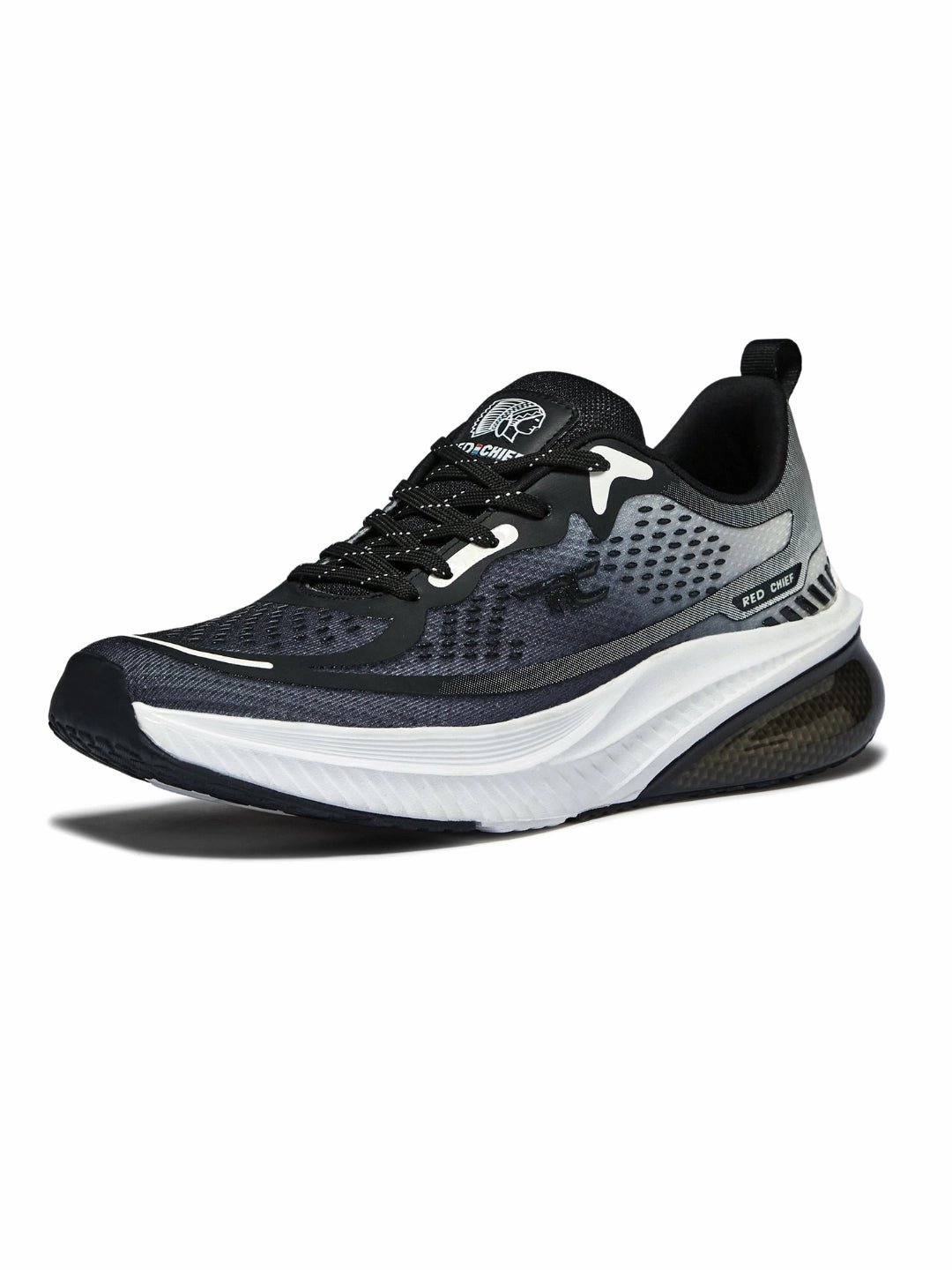 Red Chief Sports Black-White Running Shoes For Men R1704 F025 Mexico 66 Running Shoes