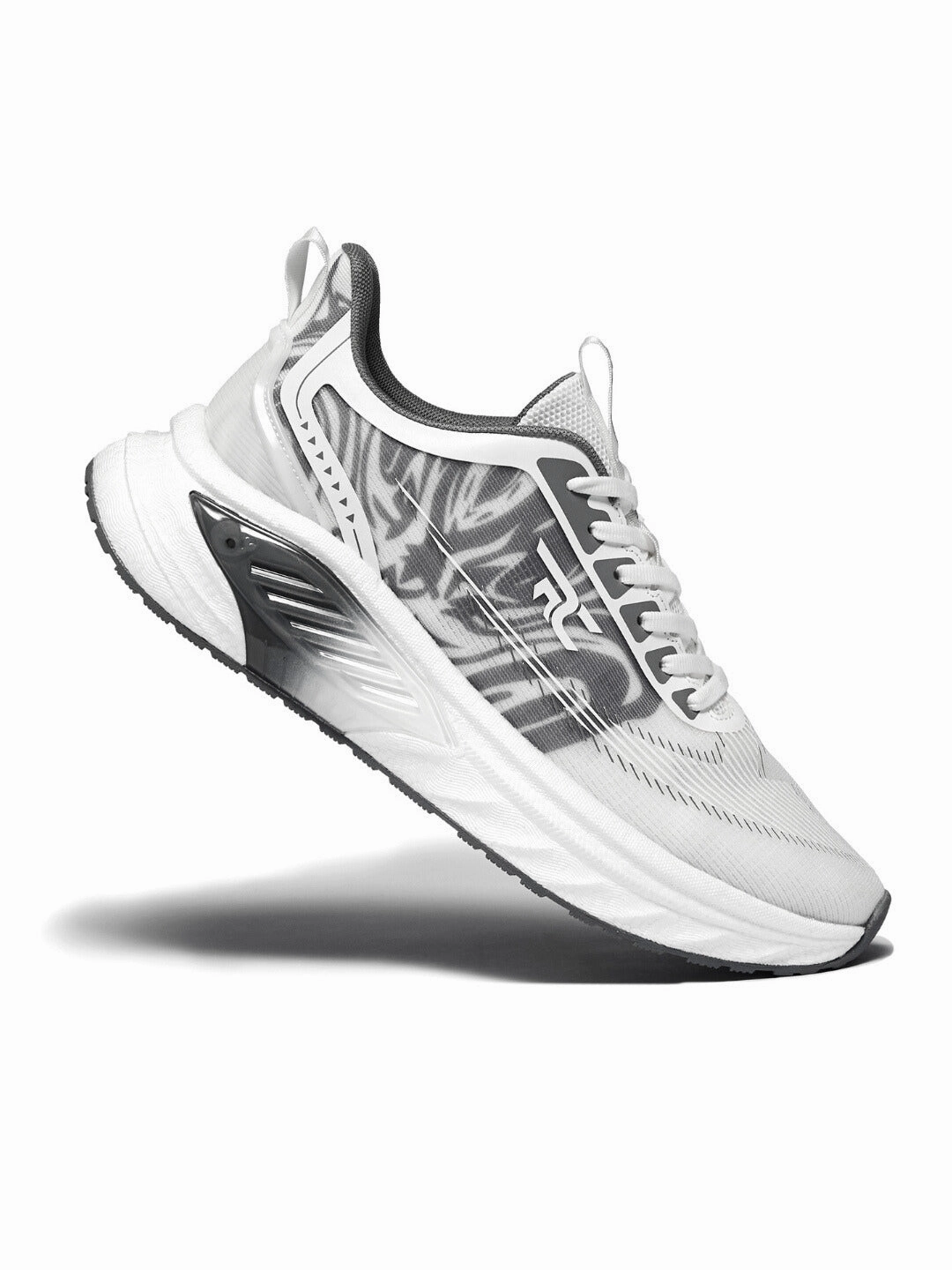 Red Chief Sports Gray-White Running Shoes For Men R1708 F039 Gt-2000 12 Running Shoe