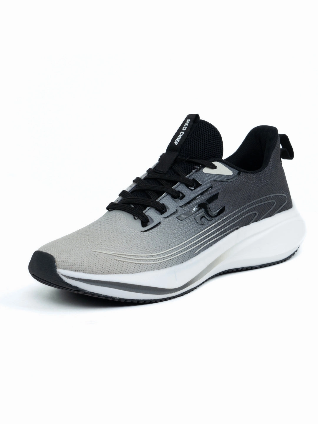 Red Chief Sports Gray-White Running Shoes For Men R1717 F030 Cushioned Road Running Shoes