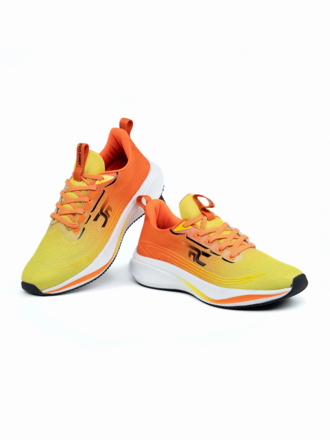Recommended Running Shoes For High Arches Red Chief Sports Orange-White Running Shoes For Men R1717 F045