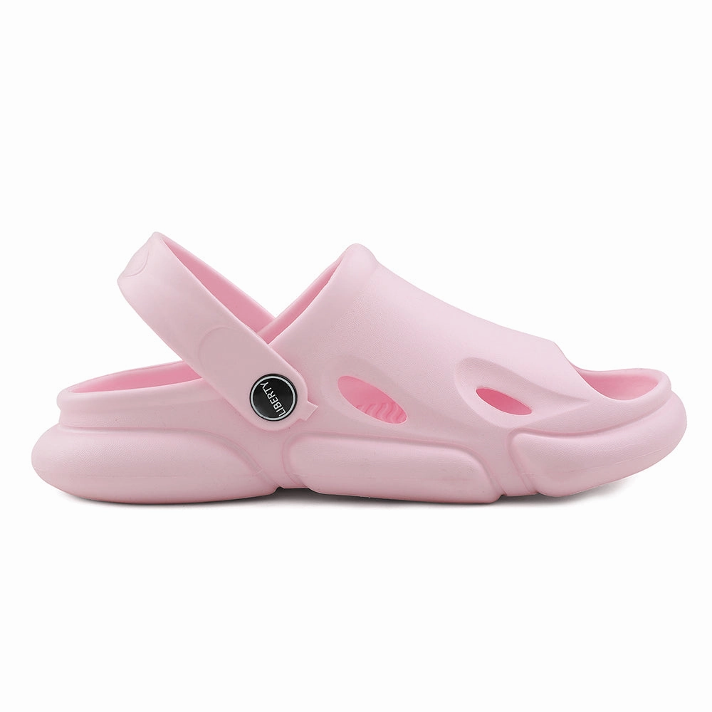 Clogs With Back Support A-HA Pink Casual Clogs For Kids BEACHFIT01 By Liberty