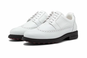 Eagle 01 White  Men's Golf Shoes  E001-01 Spikes For Golf