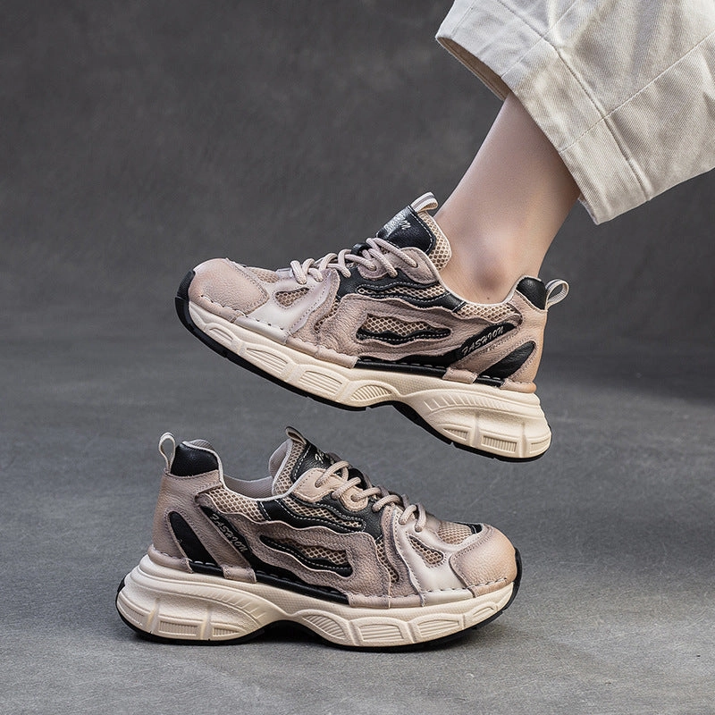 Dada Sneakers Women Fashion Breathable Mesh Thick Soled Casual Sneakers