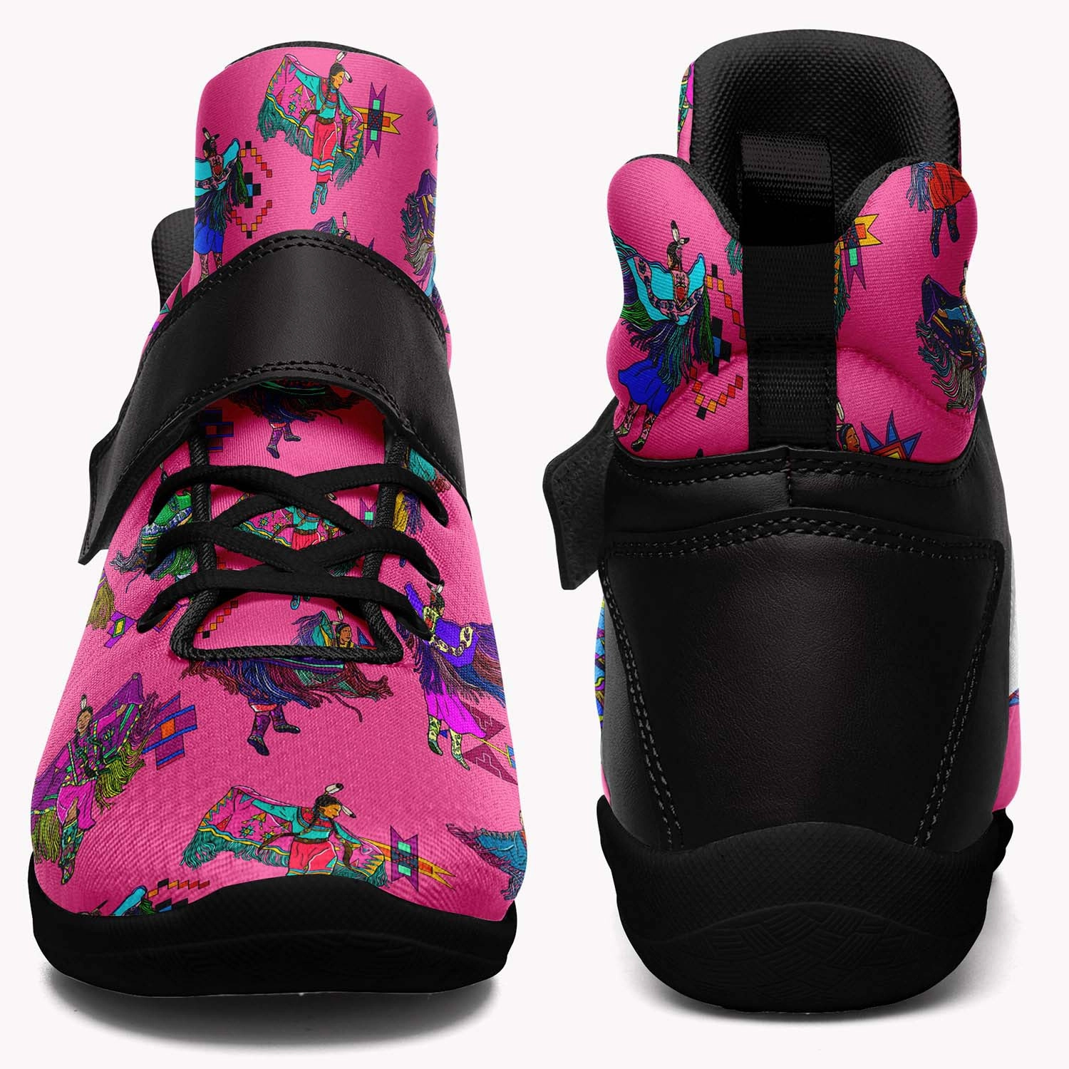 Women's Fancy Dancers Pink Ipottaa Basketball / Sport High Top Shoes - Black Sole More Grip On Basketball Shoes
