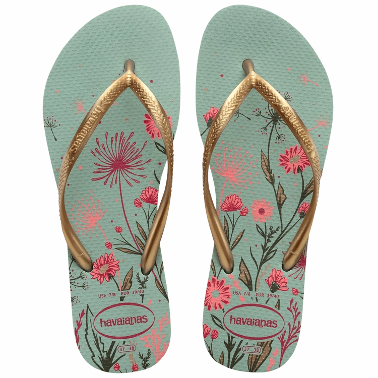 4132823 - SLIM ORGANICS SANDAL CLAY Gold Flip Flops