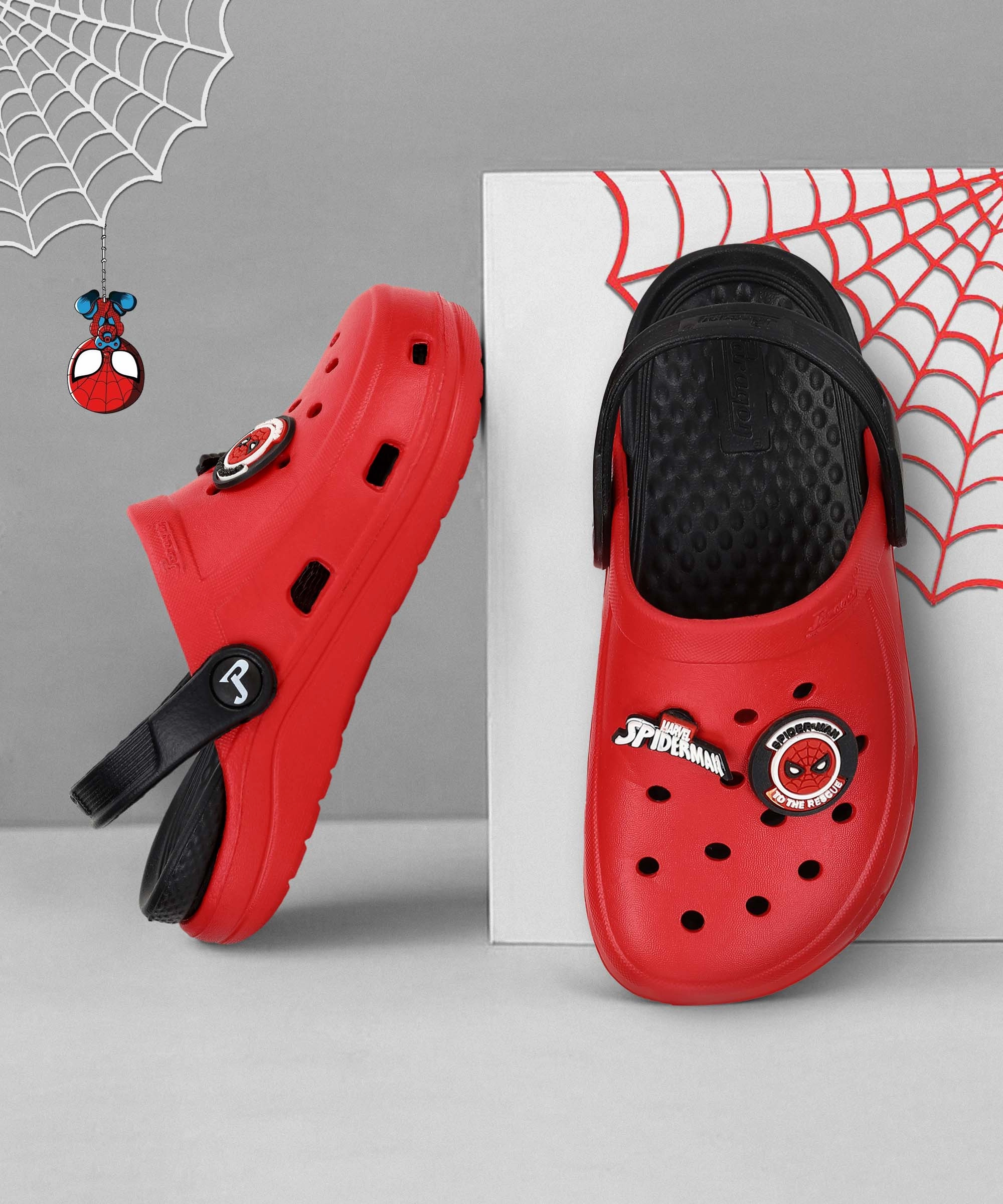 Clogs With Cork Marvel Spiderman EVMK8013K Kids' Casual Clogs | Stylish Clogs for Kids with Durable Sole, Cushioned Foot Support & Sturdy Build | Ideal for Outdoor Use