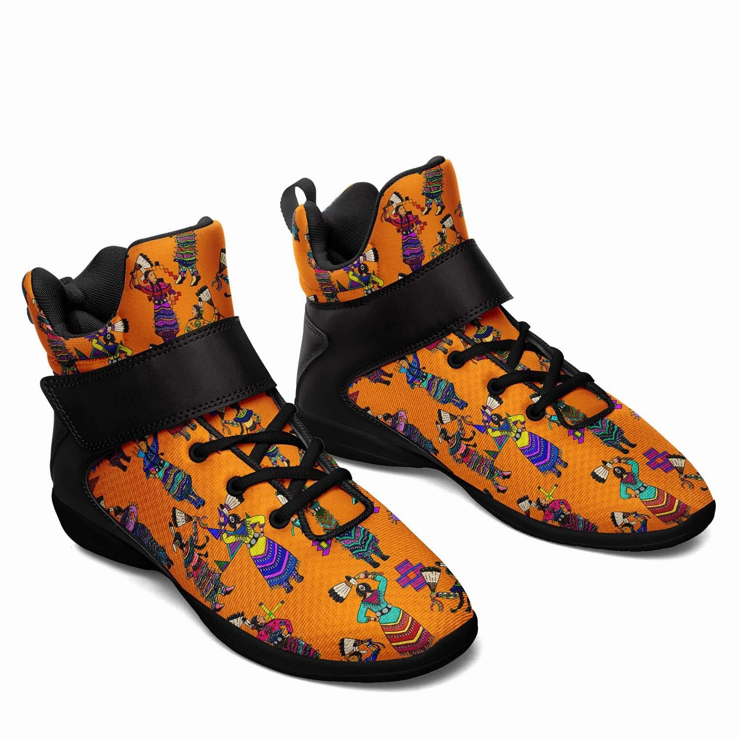 Sabrinas Basketball Shoes Women's Jingle Dancers Orange Ipottaa Basketball / Sport High Top Shoes - Black Sole