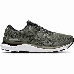 Men's Asics Gel-Cumulus 24, Olive Canvas/Black, 12 D Medium Asics Shoes Slip Resistant