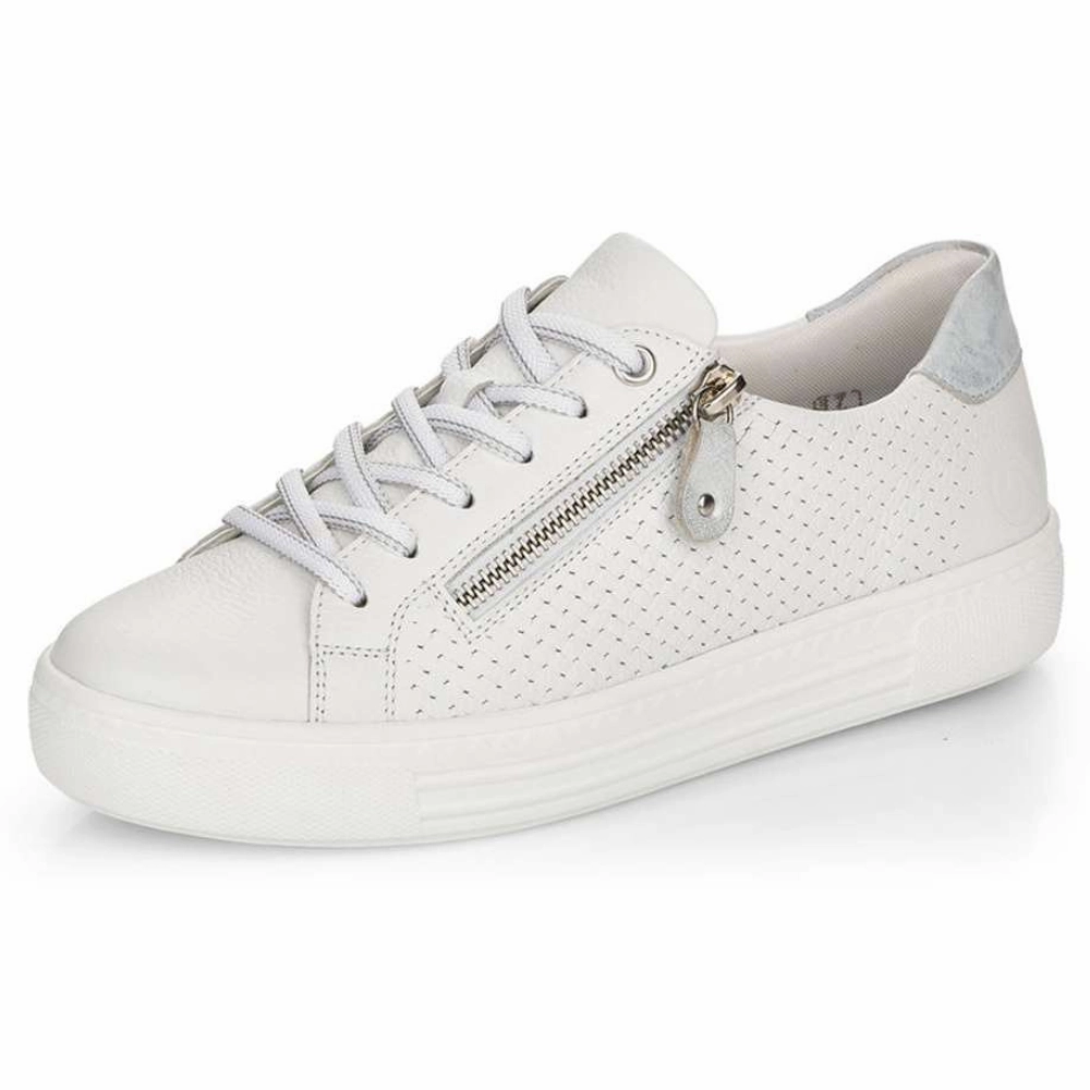 Tennis Sneakers Rieker Alina 16 White/Ice Leather Sneaker (Women's)