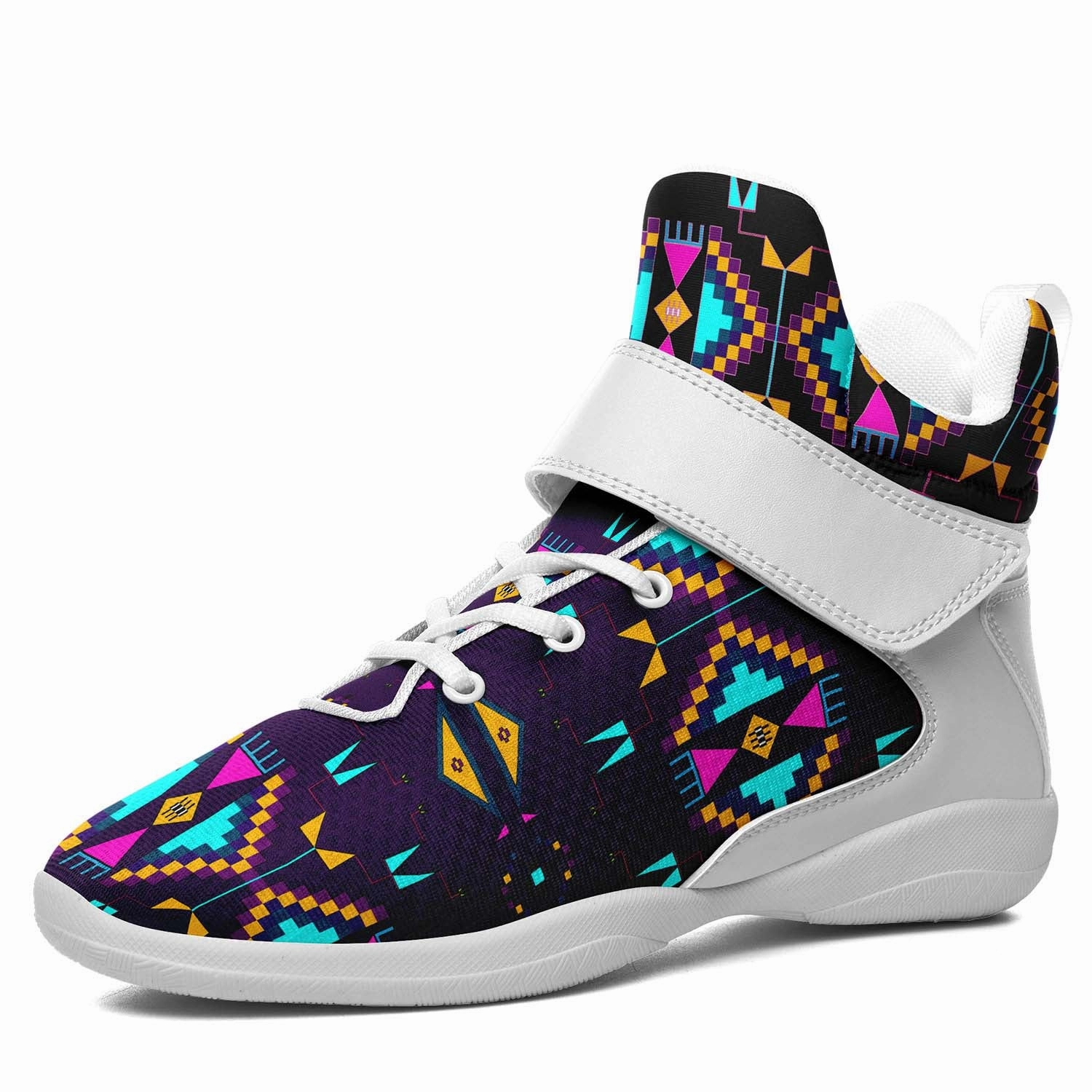 Basketball Shoes On Sale Rite of Passage Dark Purple Ipottaa Basketball / Sport High Top Shoes - White Sole