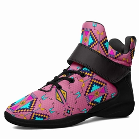 Neo Cloudfoam Ignition Mid Top Basketball Shoes Rite of Passage Pink Ipottaa Basketball / Sport High Top Shoes - Black Sole