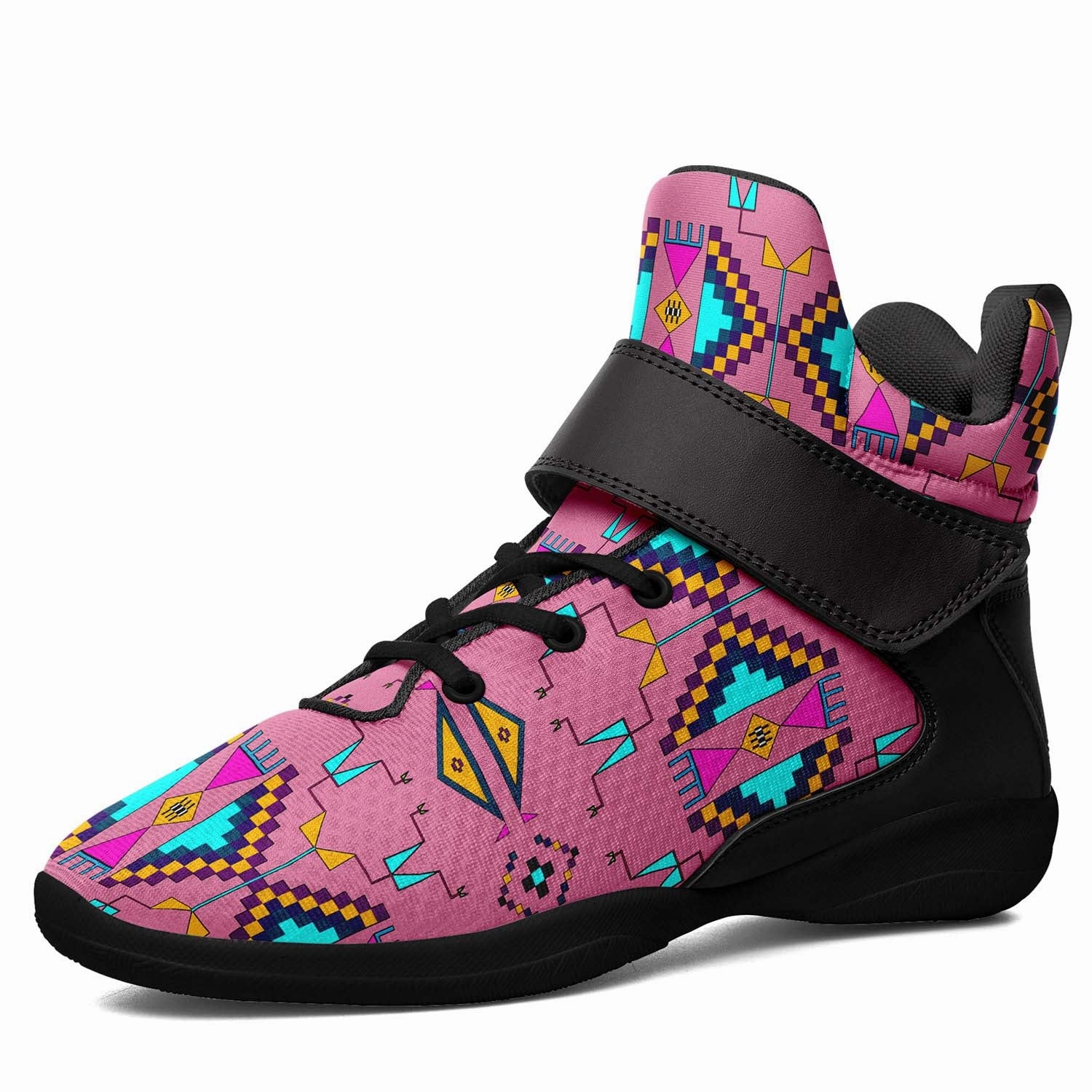 Jah Basketball Shoes Rite of Passage Pink Ipottaa Basketball / Sport High Top Shoes - Black Sole