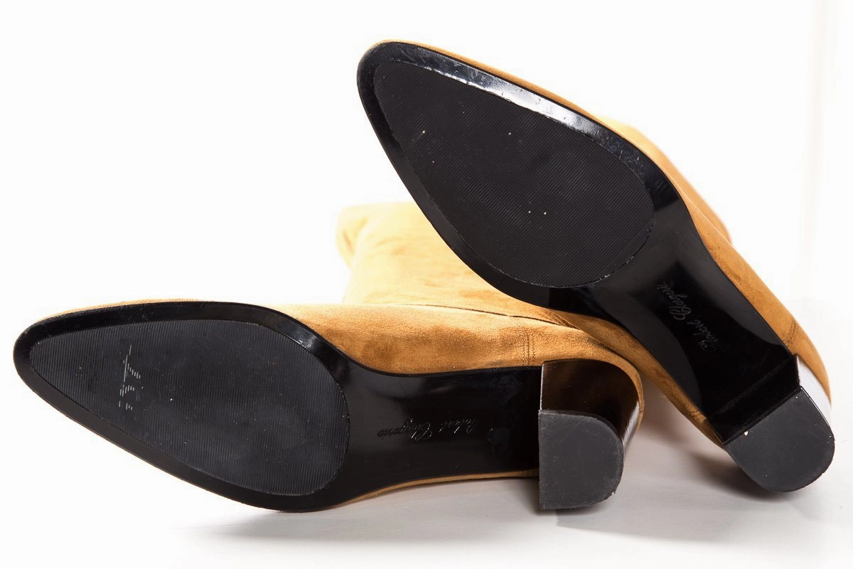 Robert Clergerie Tan Suede Knee High Boots SZ 8.5 Fashion High Knee Boots